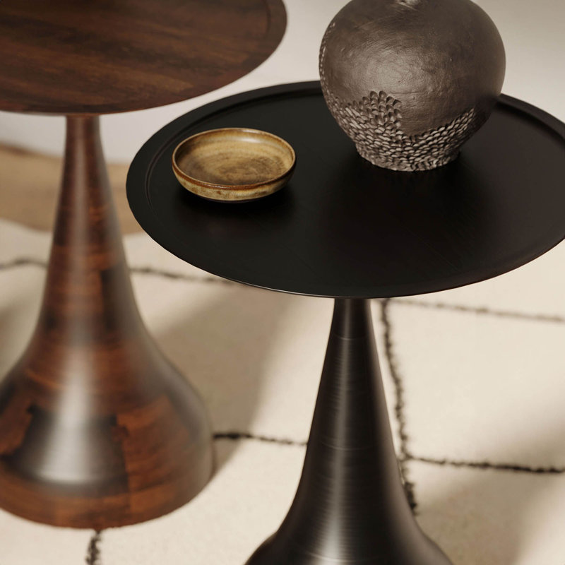 Polina End Table, Black