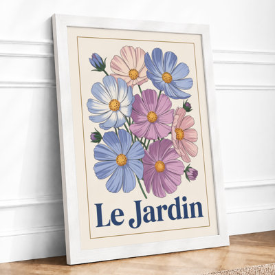 Cosmos Garden Botanical - Framed Print
