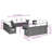  Garden Sofa Set Black, Cream White-327012009