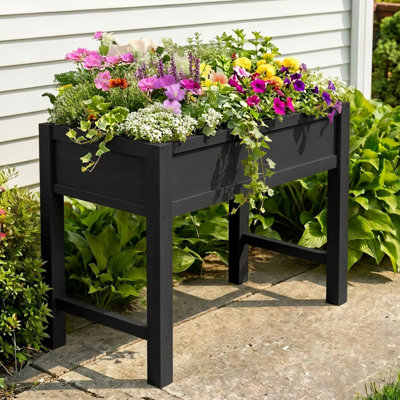 40''W x 24'' D Elevated Garden Bed with Legs, Weather-Resistant HIPS Planter Box with Drainage