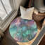Tapis tressé violet et bleu sarcelle-106463904
