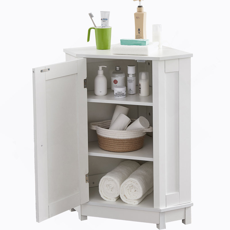 Armoire de salle de bain d'angle triangulaire pour une organisation efficace et une mise à niveau élégante de la salle de bain