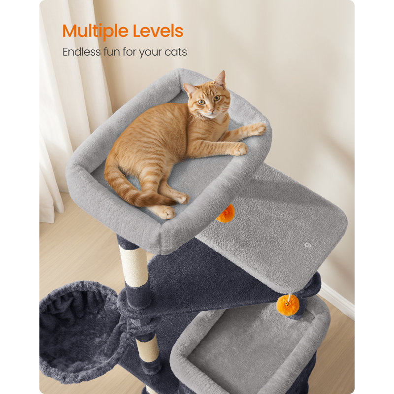 152cm H Cat Tree, Dark Grey