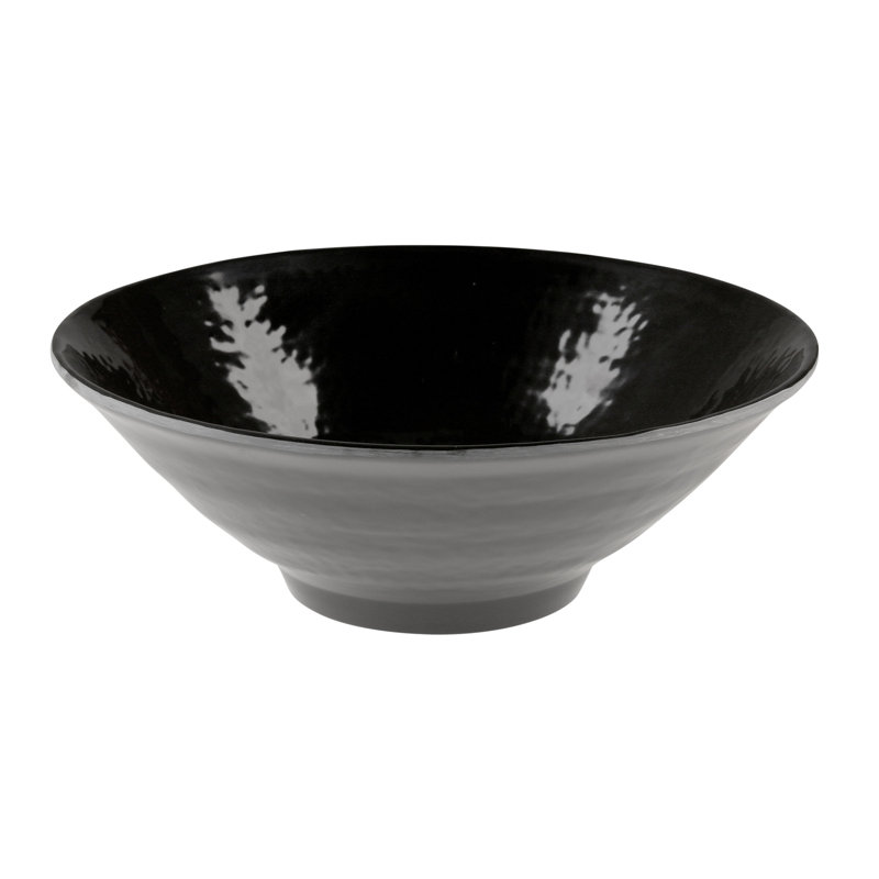 Elite Global Solutions Durango Melamine Salad Bowl, Black