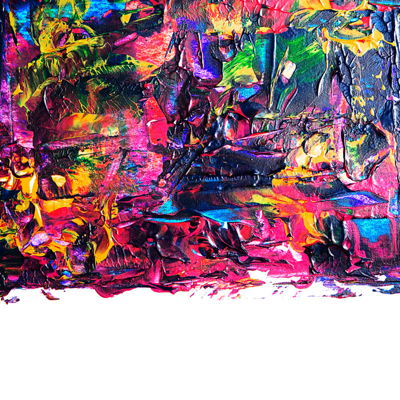 Peinture abstraite à l'acrylique - peinture sur toile tendue, L 30 po x H 30 po
