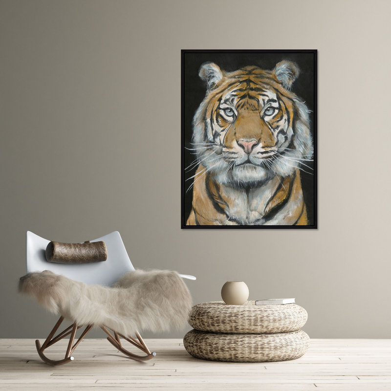 Tiger King Painting by Jacob Lincoln, 49.75" H x 37.75" W, Glass