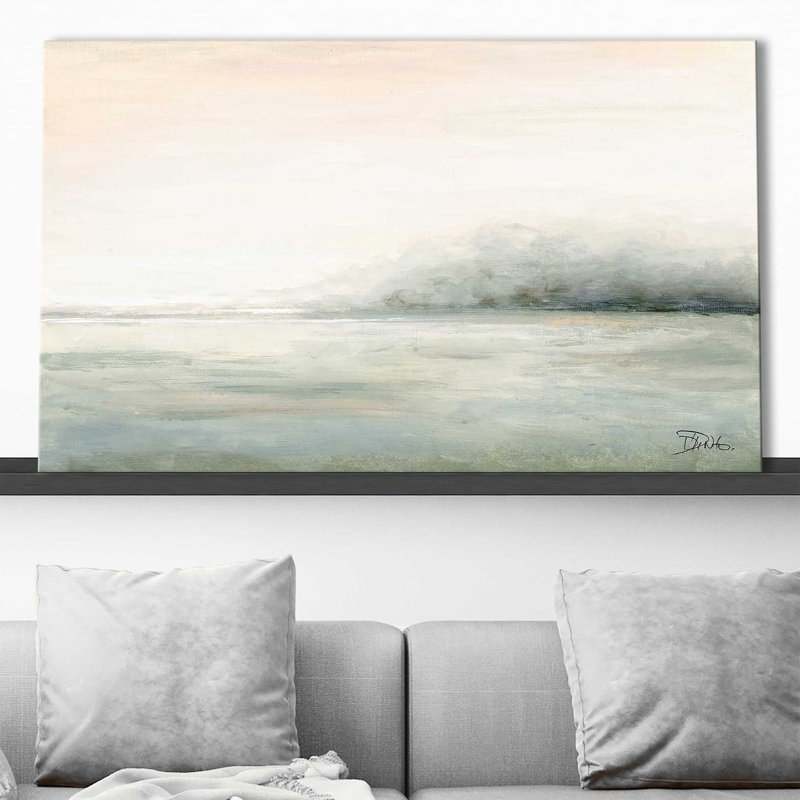 Brouillard clair par Patricia Pinto - Peinture, Toile tendue, H 24 po x l 40 po x P 1,5 po