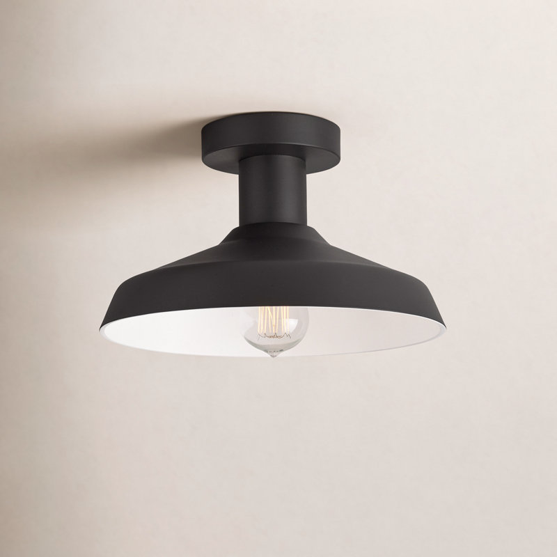 Forge Medium Flush Mount, Black