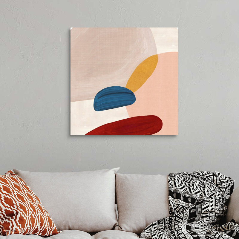 Reproduction d’art sur toile, "Pink Pebbles II" par Eva watts, H 30 po x l 30 po x P 1,25 po, Toile tendue
