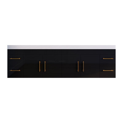 Batoul Spring 84" Wall-Mounted Double Bathroom Vanity Set