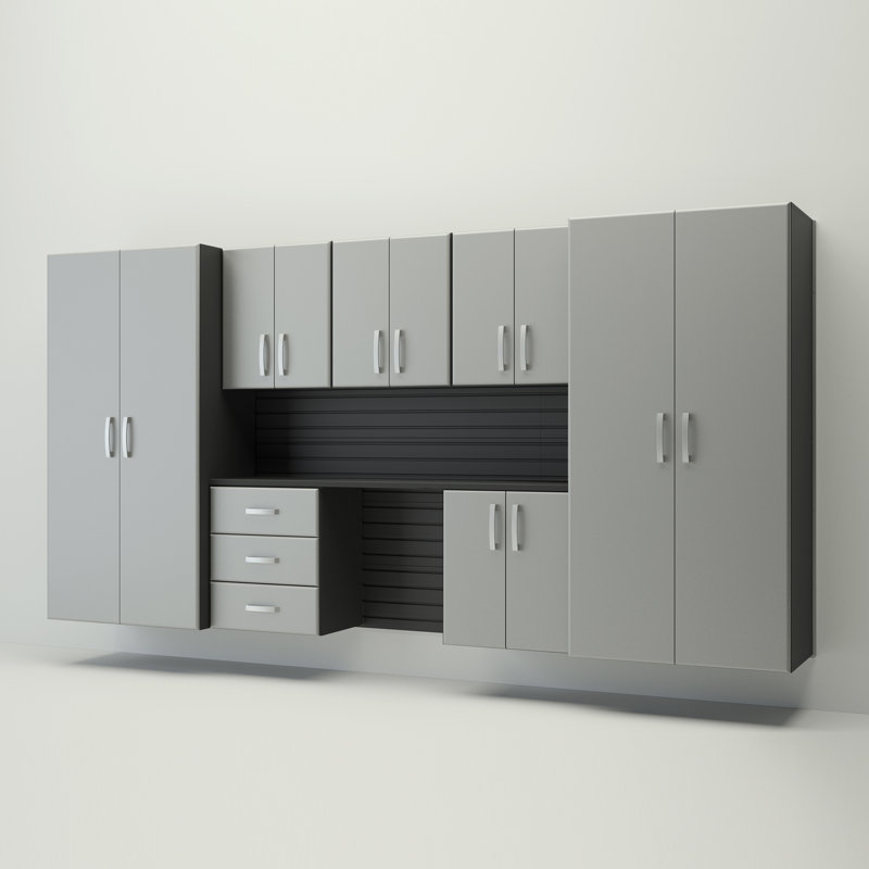 Deluxe 7 Piece Complete Storage System, Silver/Black