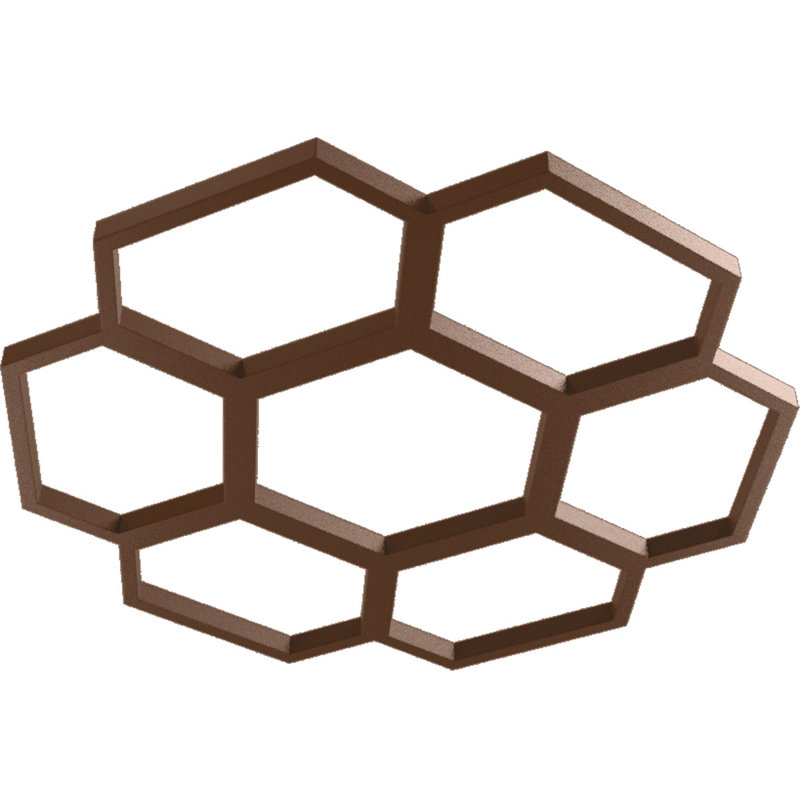 Médaillon de plafond en PVC Florin de qualité architecturale, H 16 po x l 16 po x P 0,5 po, Cuivre