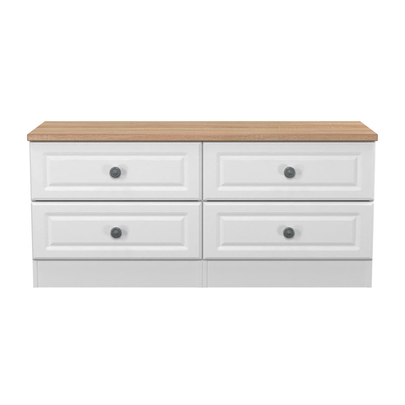 110cm W 4 - Drawer Chest of Drawers, White