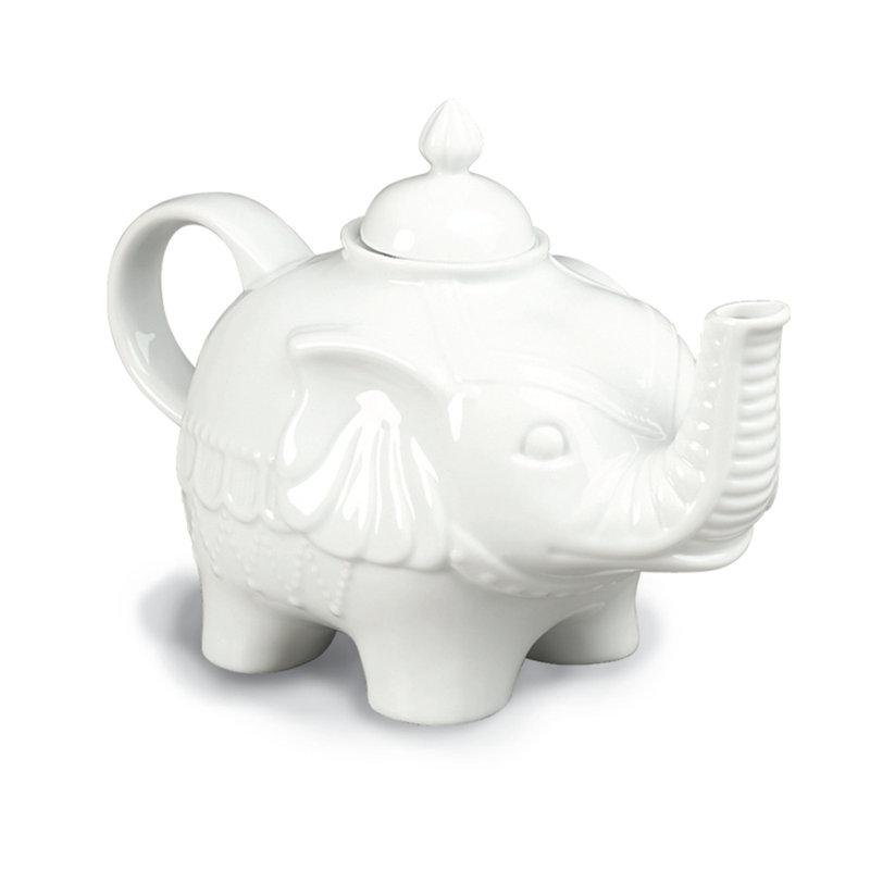 Heckman Elephant Shape 32 -oz. Porcelain China Teapot