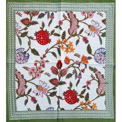 Gayane Floral Collection 18" Set of Four Cotton Napkins