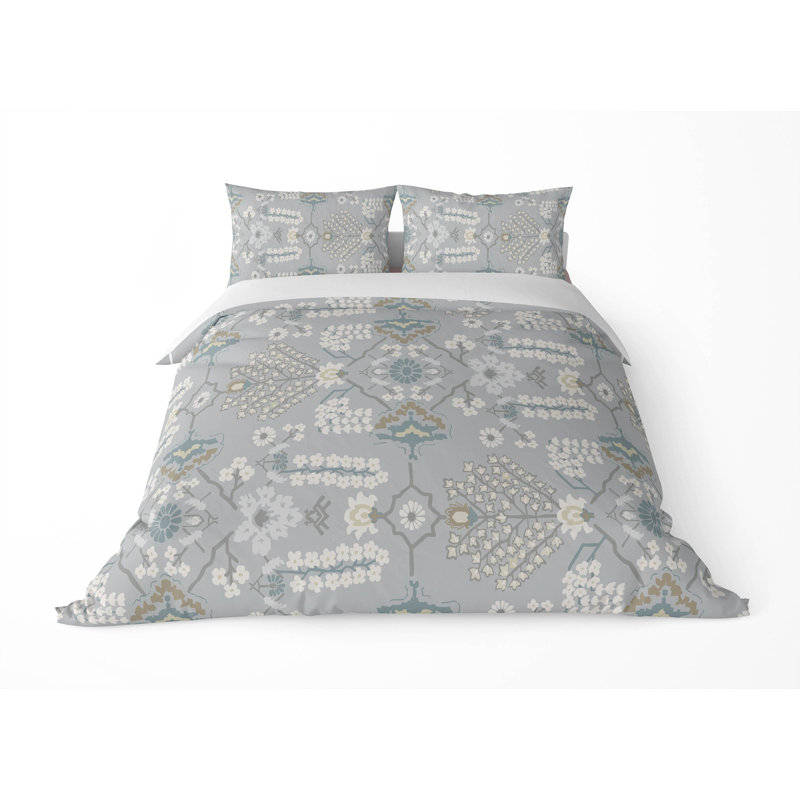 Ensemble d'édredon léger Zoey, Édredon très grand + 2 taies décoratives très , Gris