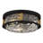 Baltic 3-Light Matte Black Flush Mount