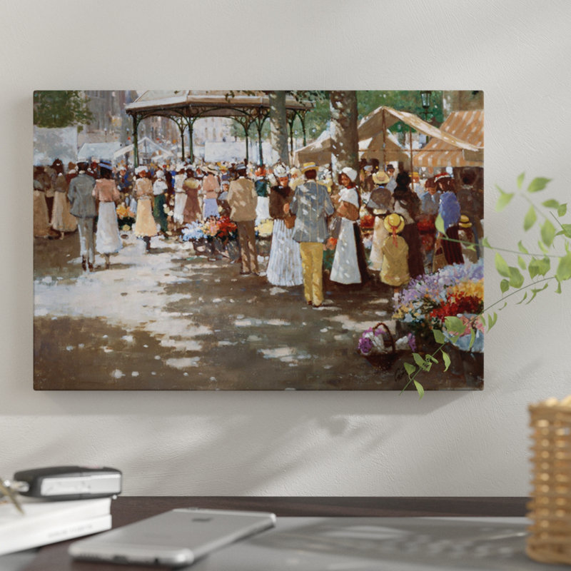 « old marketplace i », reproduction sur toile, H 12 po x l 18 po x P 1,5 po