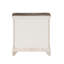 Table de chevet Speicher Acme Florian en tissu gris et finition blanc antique Bd01649