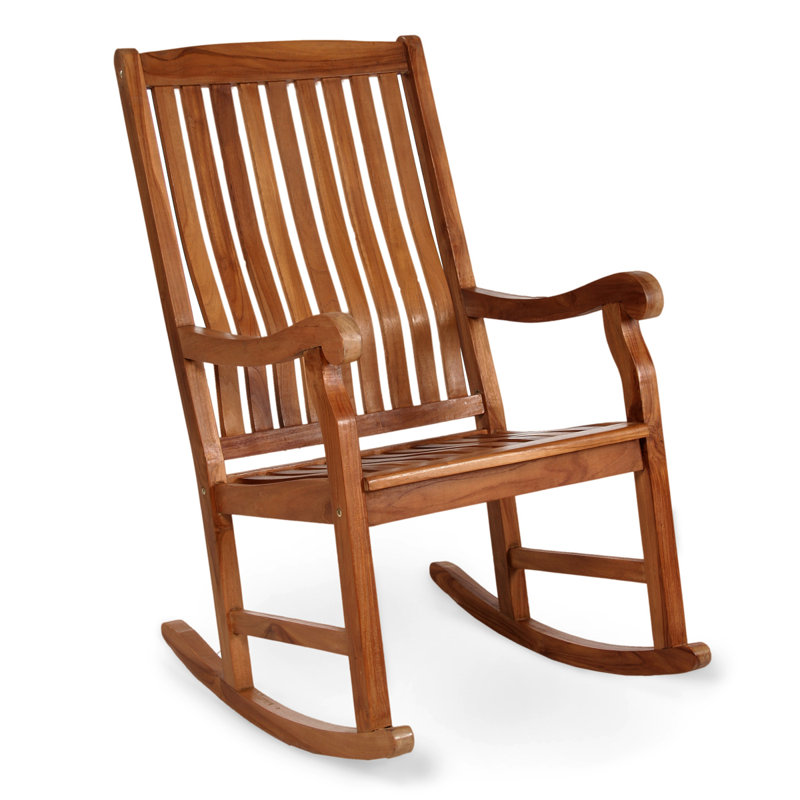 Chaise berçante en teck Turan