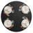 39.5" Round Desktop Pedestal Base Petite Black Dining Table-735740293