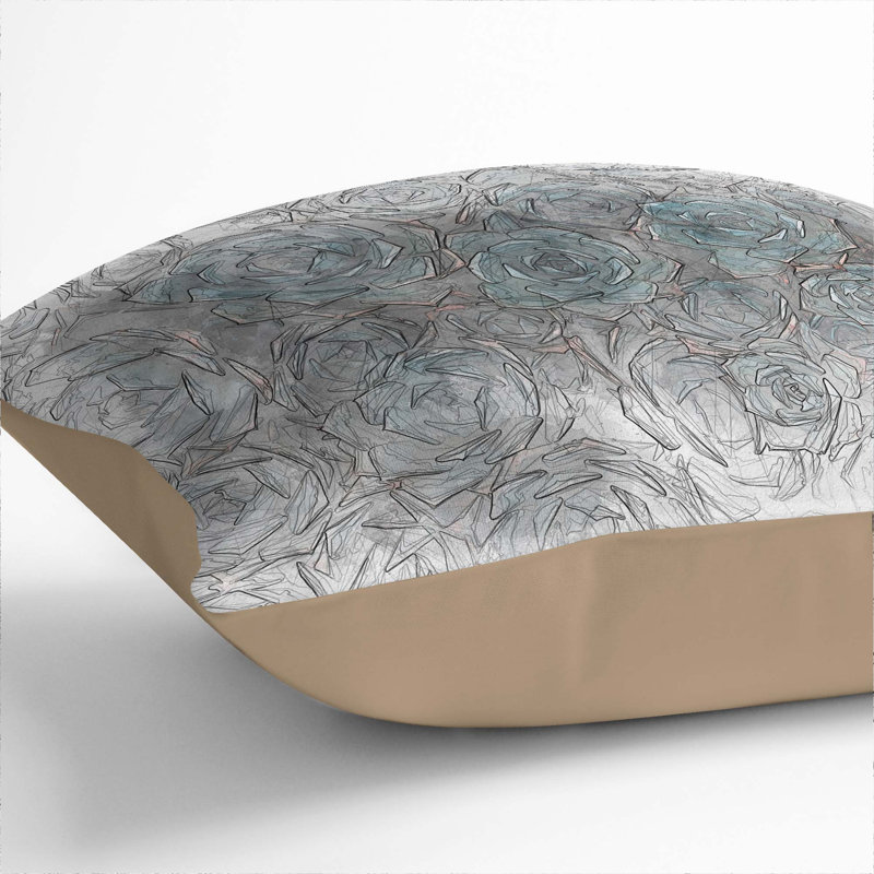 Square Throw Cushion, Stone, 55cm H x 55cm W x 20cm D