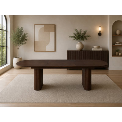 Nikki Walnut Dining Table with 2 Butterfly Leaves