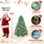 Arbre de Noël 6 pi avec teinte bleu-vert et 1878 extrémités en PE + PVC-87432496