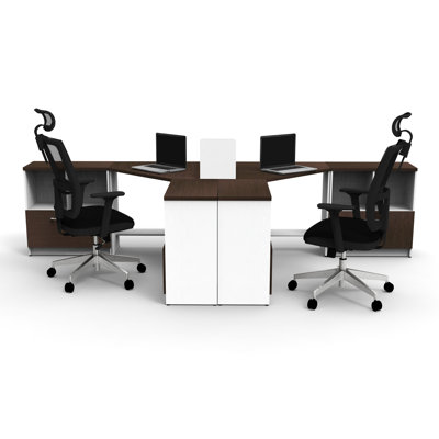 Lajon Rectangle 2 Person Benching Workstation