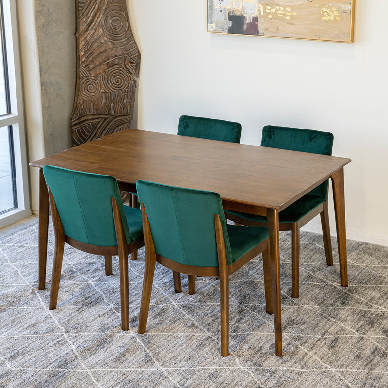 Ensemble repas 4 personnes Tongavine, Vert, Blanc