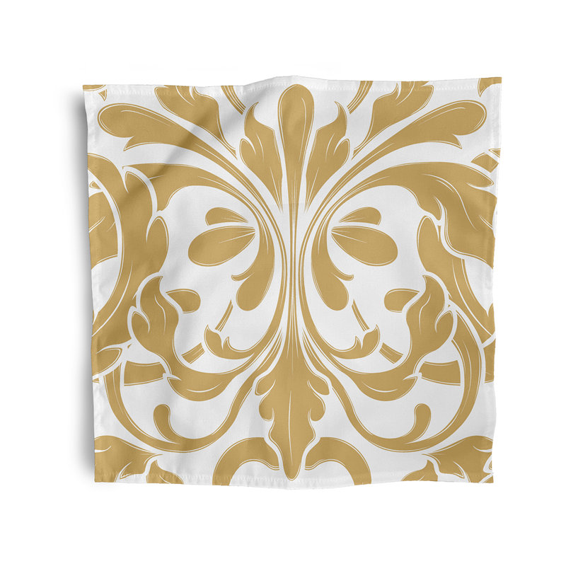 Selina Polyester Abstract Square Napkin, Yellow