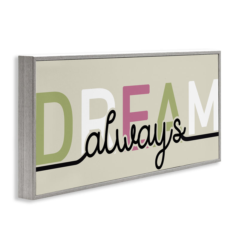 Giclée encadrée Mute Dream Always, design par Kim Allen, H 10 po x l 24 po, Estampe numérique Farmhouse