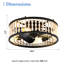 Ventilateur de plafond encastré en bois 18,8 po Bohemia