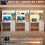 MDF Computer Desk with Built-In Electrical Outlet-350558315