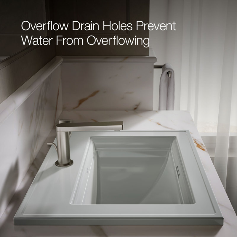 Memoirs® Stately Drop-in Bathroom Sink, Ice Gray, Single Hole