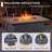 Dahlyla 8- Person Outdoor PE Wicker Sectional Seating Group with Fire Pit Table and Cushions-204568403-204568402