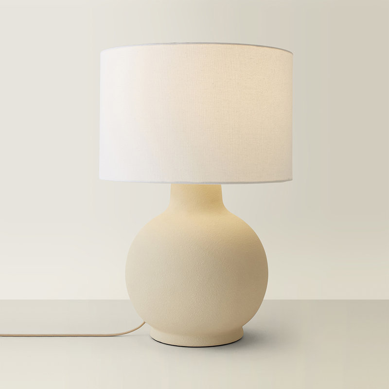 Ceramic Table Lamp, Beige 