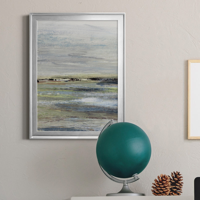 Wetlands I - Peinture sur toile encadrée, H 26,5 po x l 36,5 po x P 1,5 po, Cadre argenté
