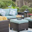 Ensemble de conversation pour patio en osier 9 personnes Salem-87054264-87292005