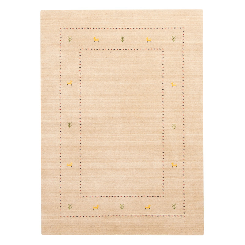 Kashkuli Gabbeh Tan Rug 4'1" x 5'8"