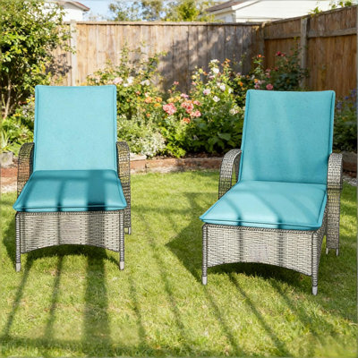 Ensemble de coussins de chaise longue, ensemble de 2 coussins de salon pliables