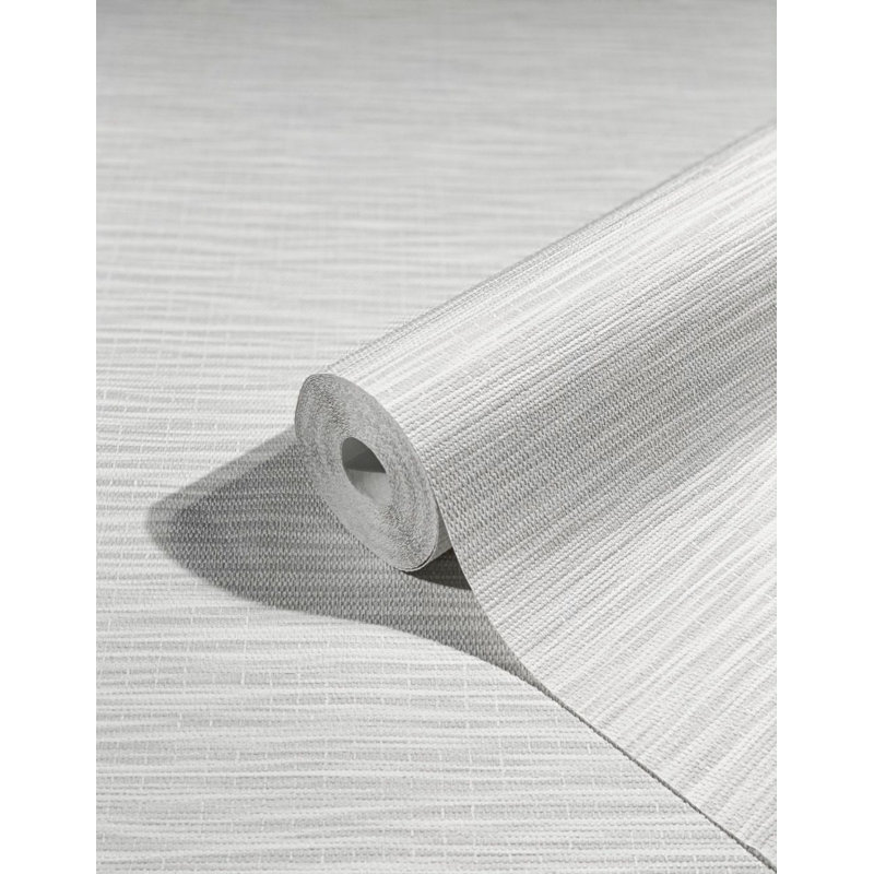 Rouleau de papier peint texturé L 33 pi x l 21 po Concord, Blanc / argenté