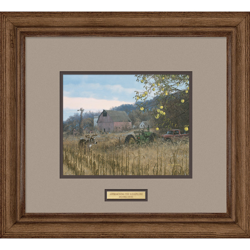 « approchant the scrapeline » par michael crible, reproduction d’art encadrée