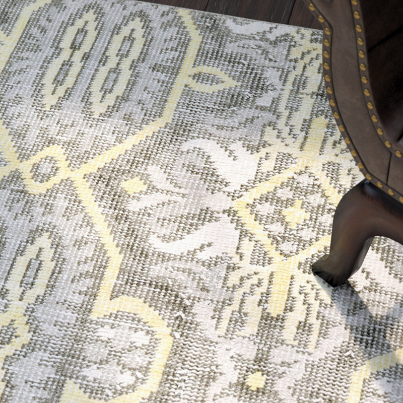 Wool Geometric Indoor Rug, Rectangle 7'9" x 9'9"