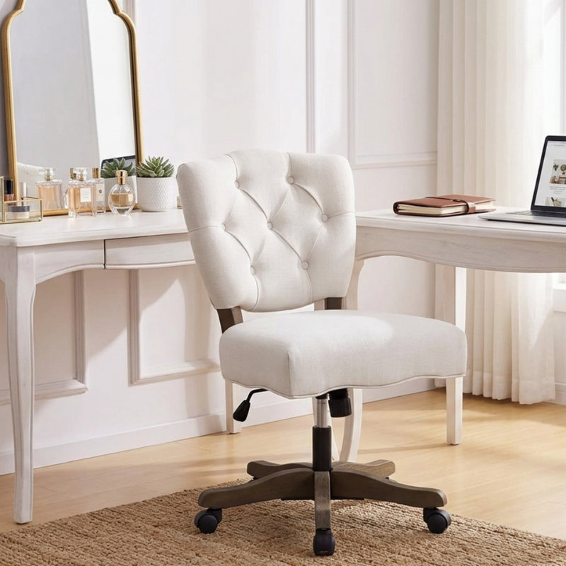 Baden Upholstered Task Chair, Off White