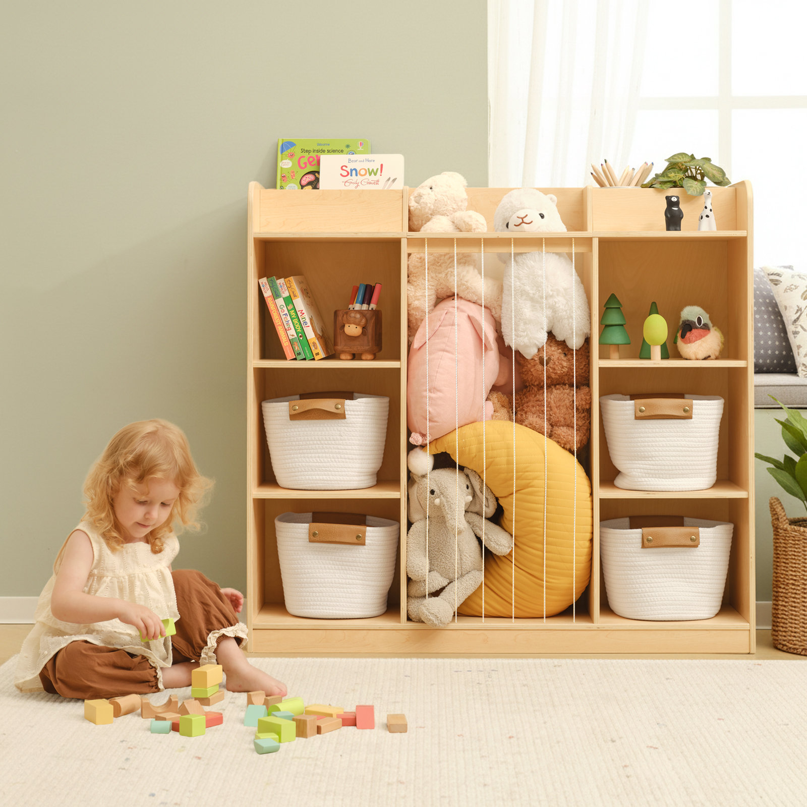 Kids Bookshelf And Toy Storage
