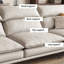 Canapé modulaire gris en cuir véritable-715642789-715642788