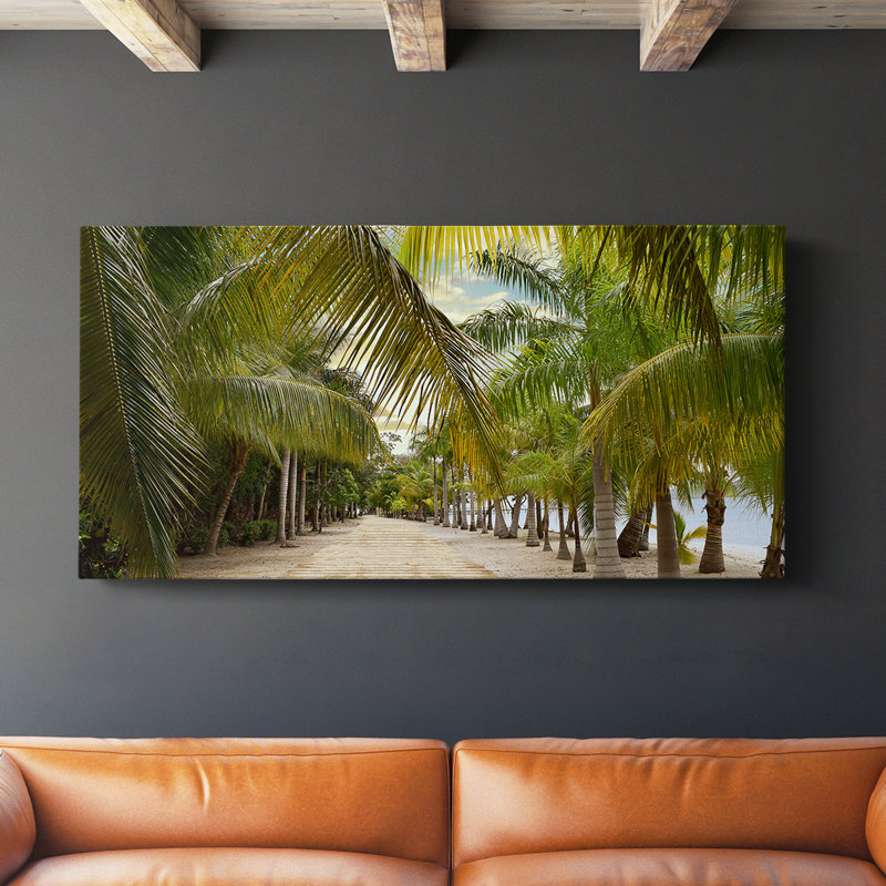 Passerelle tropicale - Toile tendue avec châssis - Prêt à accrocher, H 16 po x l 32 po