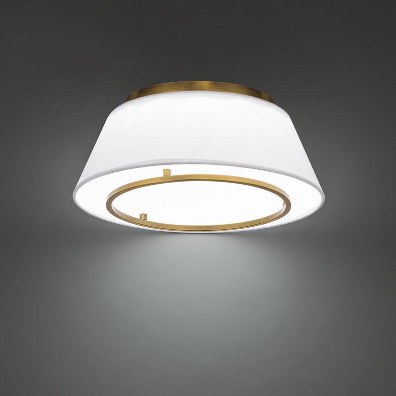 Hailey 1 - Light LED Flush Mount, Aged Brass