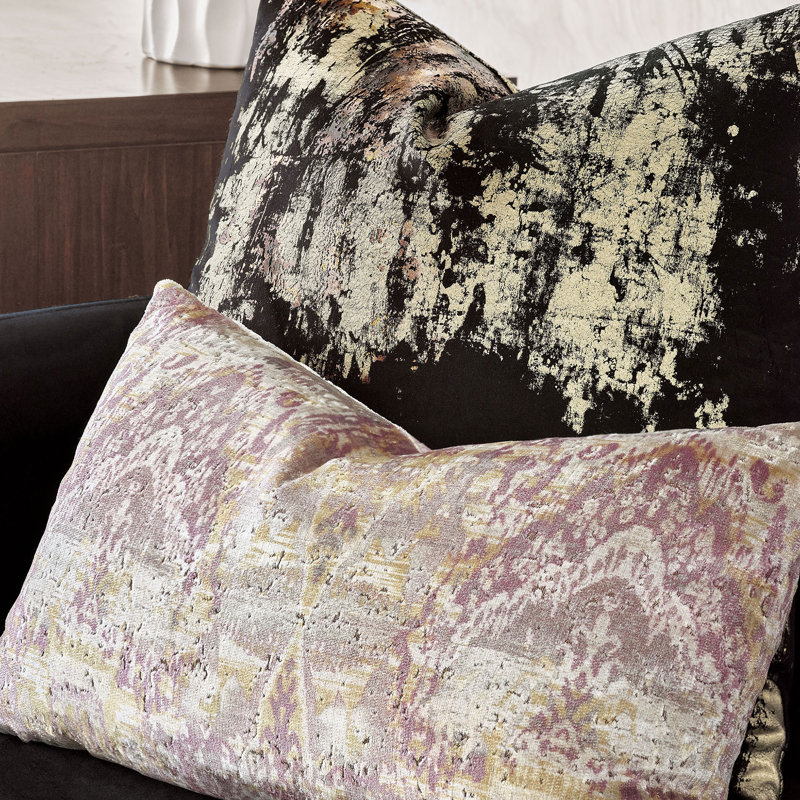 Sparkle Velvet Pillow Cover & Insert, Rectangular, Primrose